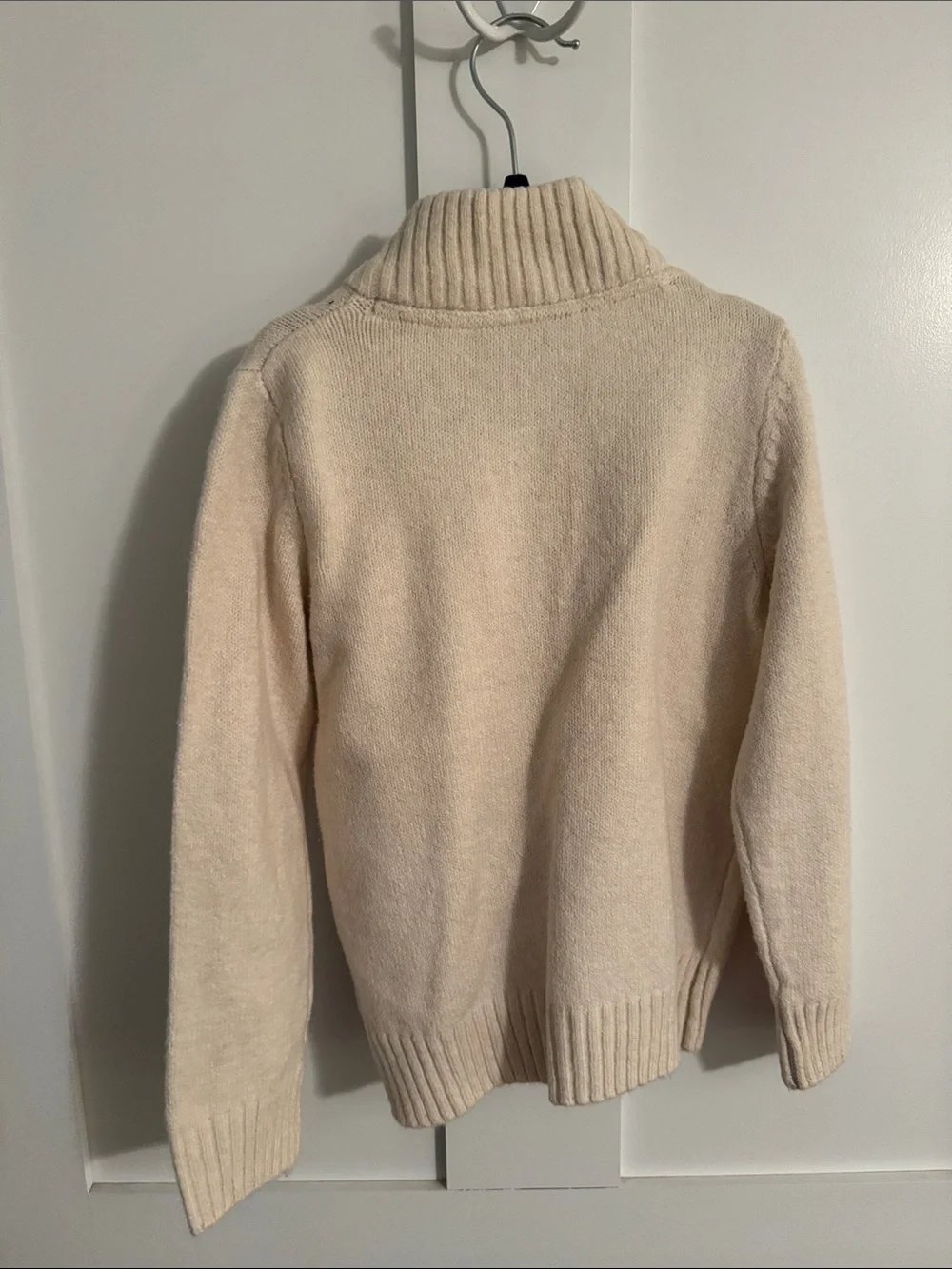 The Children's Place Cream Half-Zip Cowl Sweater size 5t